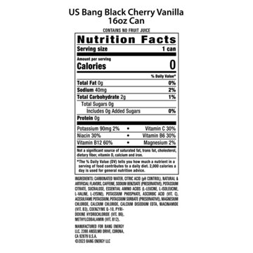 Bang Energy Black Cherry Vanilla, 16 oz