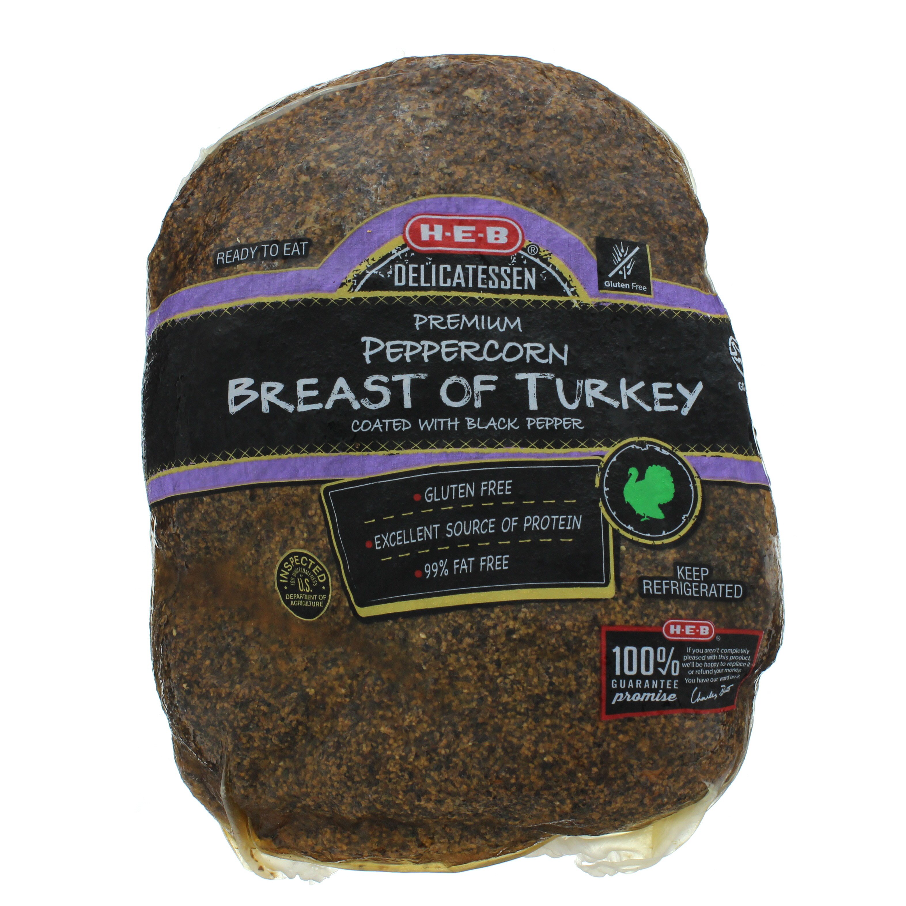 HEB Turkey Breast Peppercorn, Sliced 1 Shop Meat at HEB