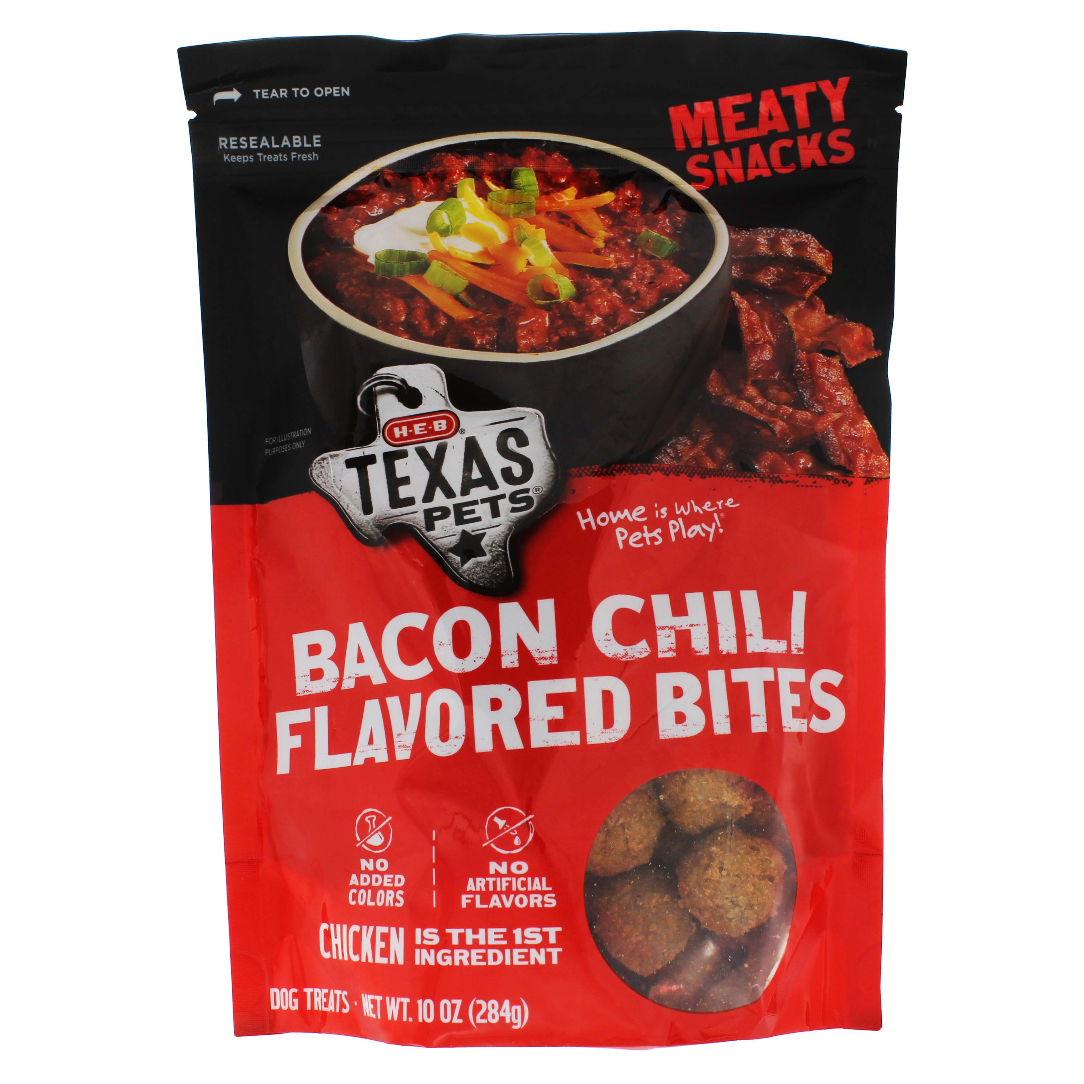 HEB Texas Pets Bacon Chili Flavor Bites Dog Treats Shop Soft