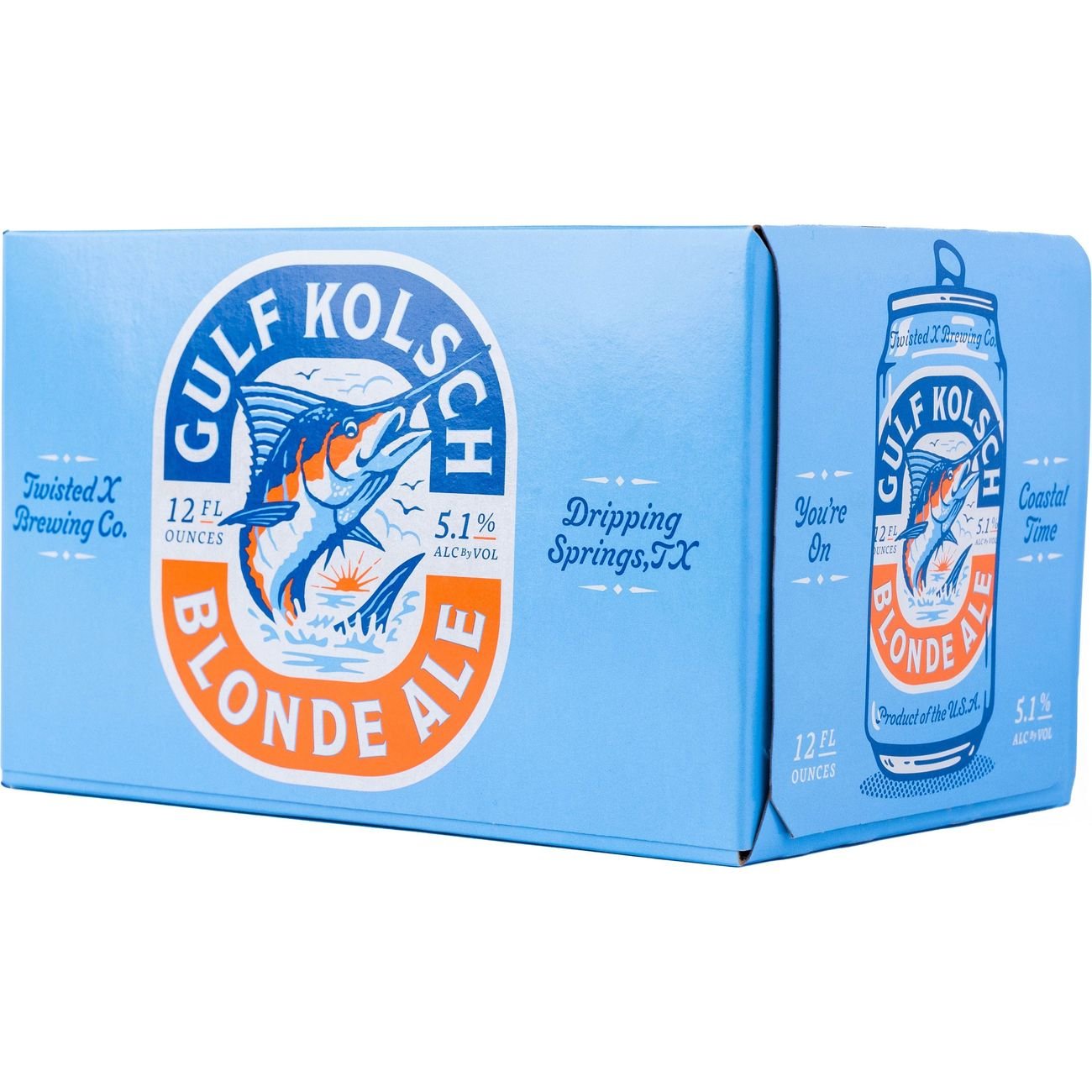 Twisted X Brewing Company Gulf Kolsch Blonde Ale Craft Beer 6 pk Cans, 12 oz