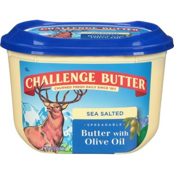 Challenge Spreadable Sea Salted Butter with Olive Oil, 13 oz