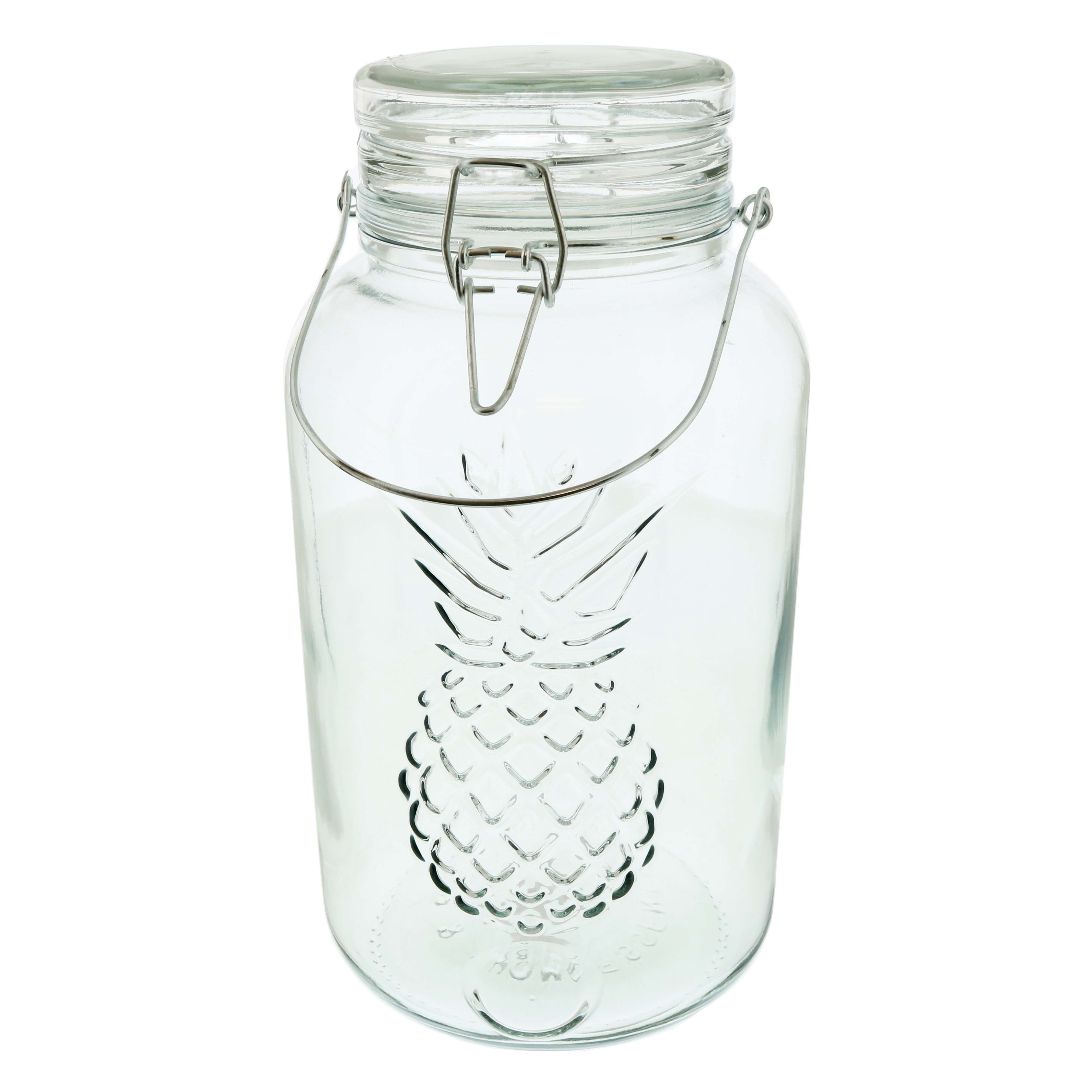 Home Essentials & Beyond Pineapple Embossed Glass Jar Shop Food