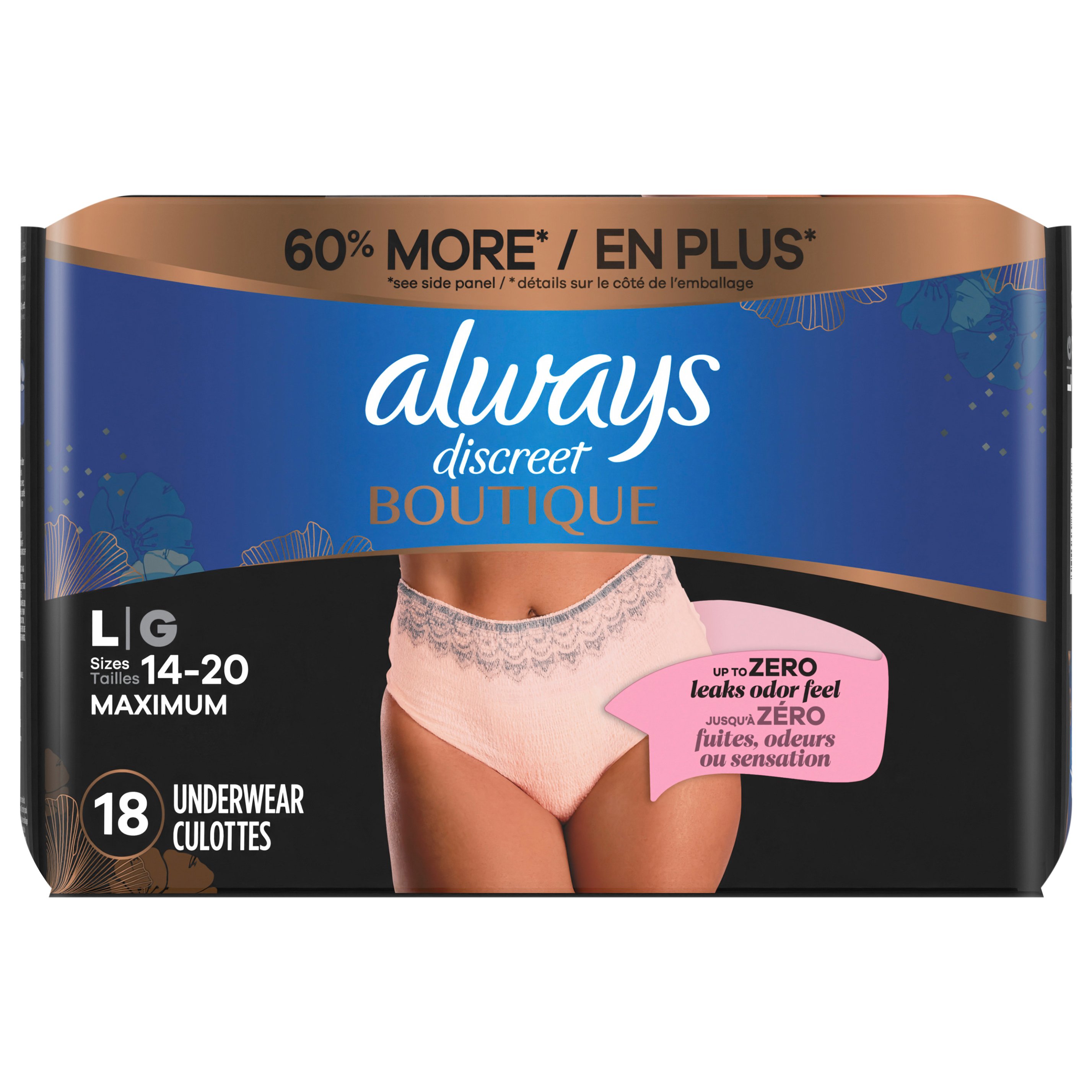 Always Discreet Boutique HighRise Incontinence Underwear Size L Shop