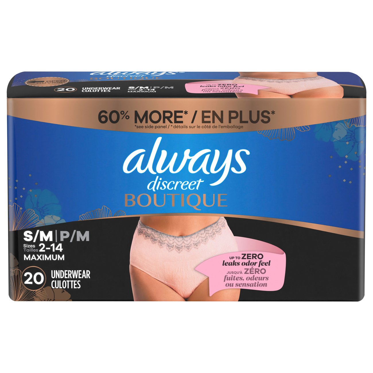 Always Discreet Women's Underwear Maximum S/M