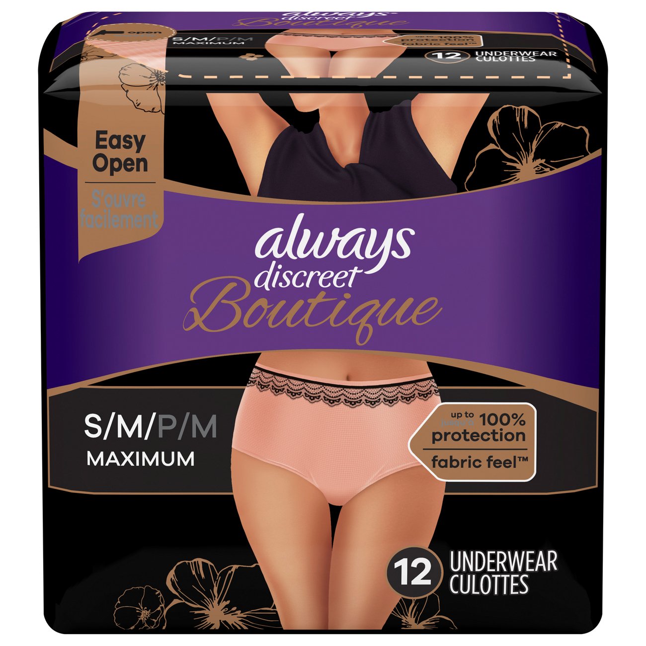 Always Discreet Boutique Incontinence Underwear - S/M - Shop Incontinence  at H-E-B