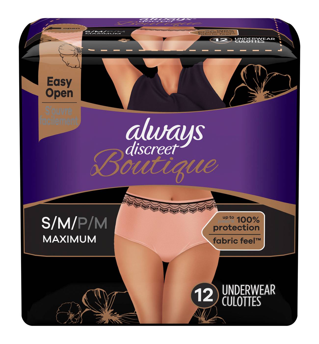 Always Discreet Boutique Incontinence Pants Medium 9s - Plus