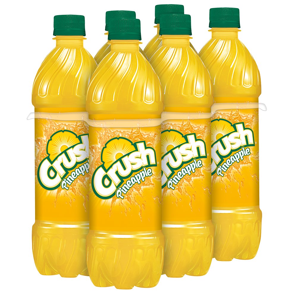 Crush Pineapple Soda 16.9 oz Bottles Shop Soda at HEB