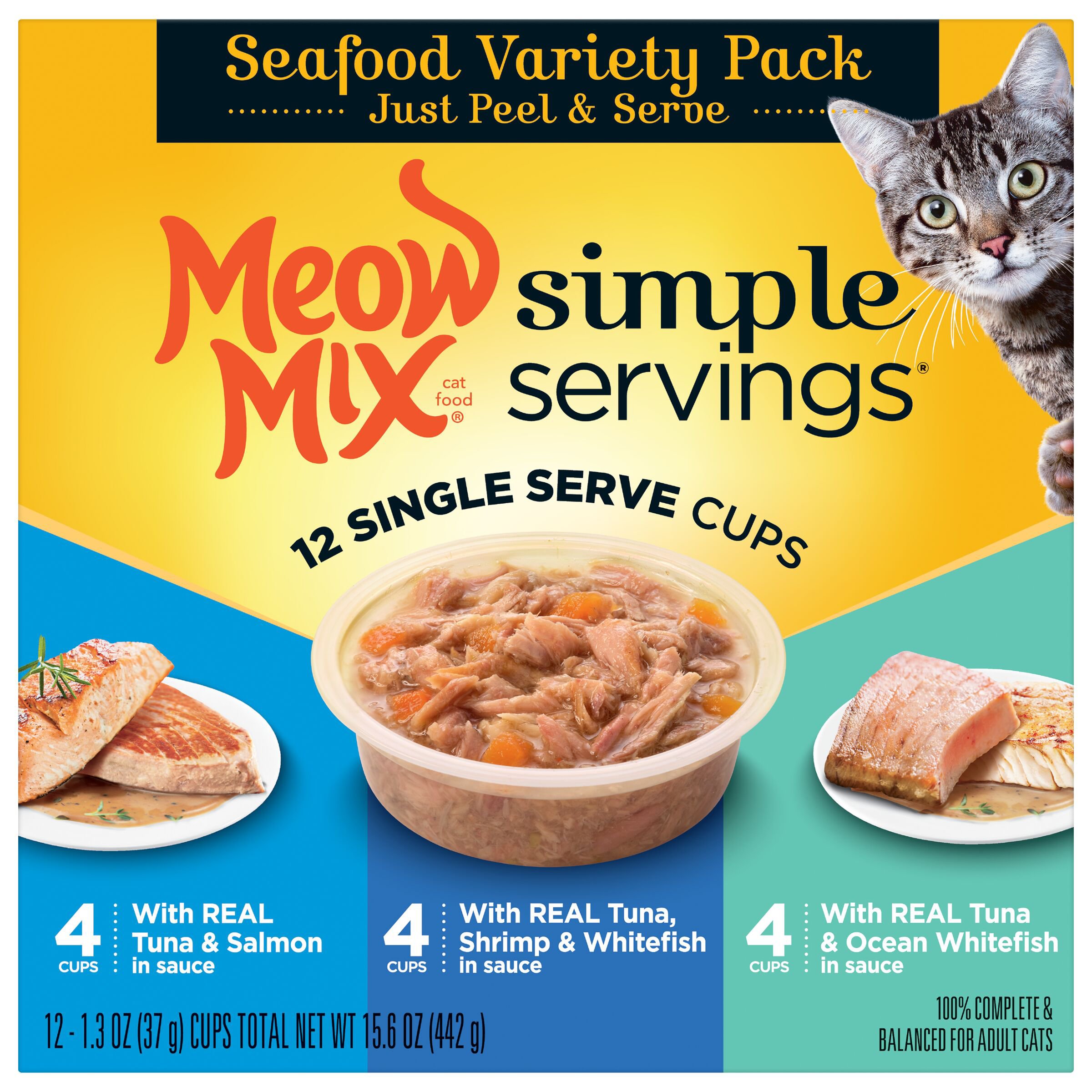 Meow Mix Simple Servings Seafood Cat Food Variety Pack Shop Cats at HEB