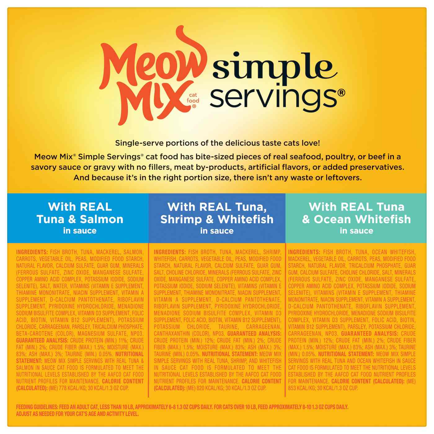 Meow Mix Simple Servings Seafood Wet Cat Food Variety Pack Shop Food