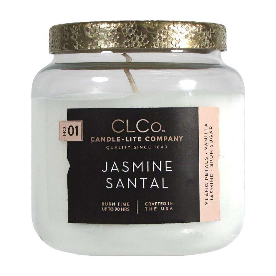 CandleLite Jasmine Santal Scented Candle with Textured Metal Lid