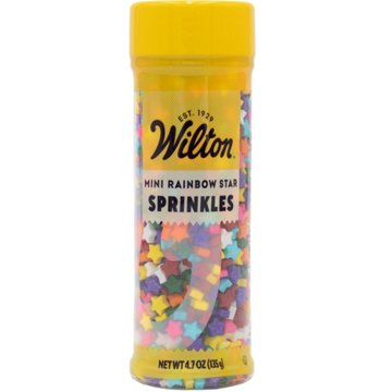 Wilton Rainbow Mini Star Sprinkles, 4.76 oz