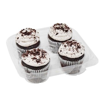 H-E-B Bakery Sensational Cookies & Cream Cupcakes, 4 ct