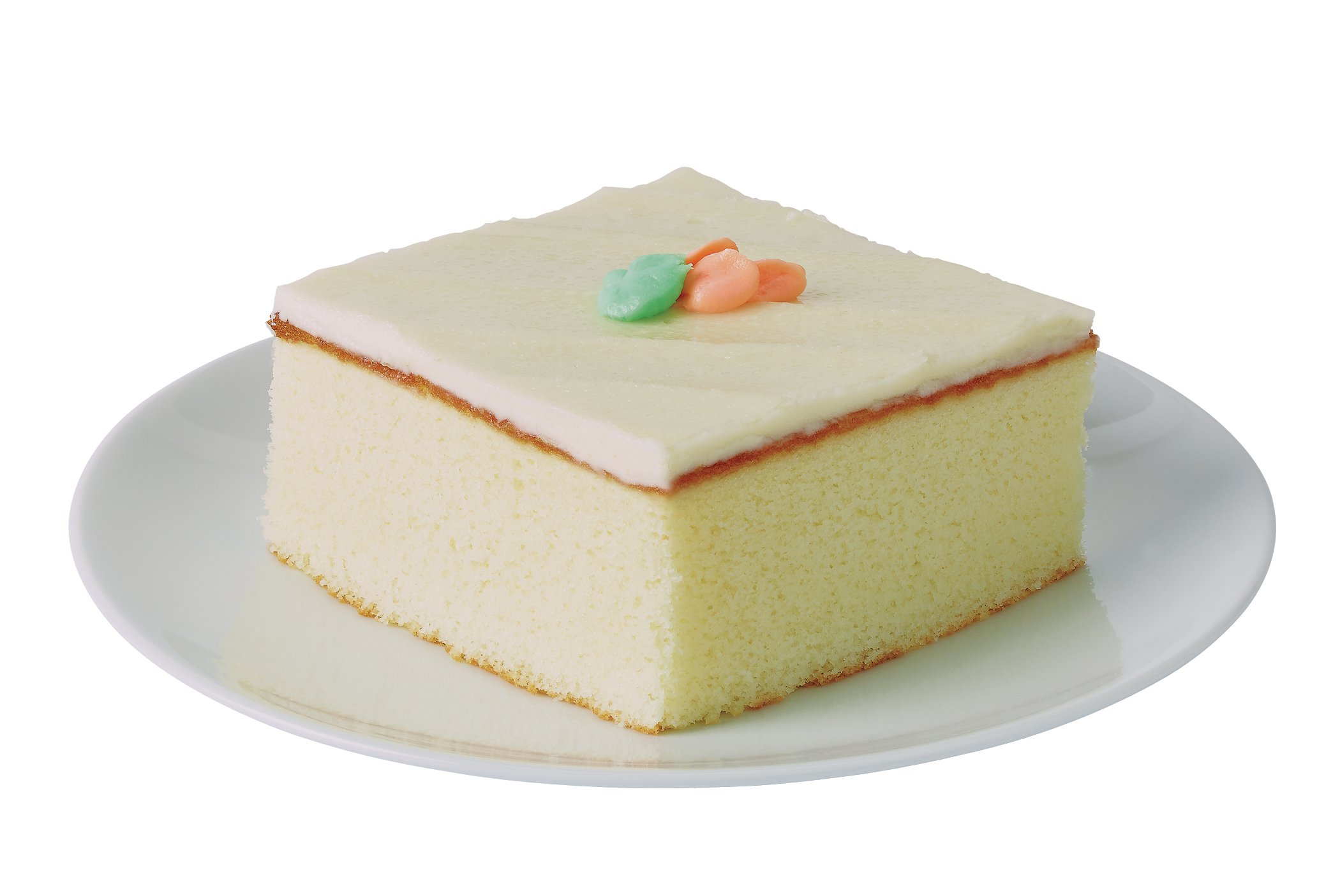 HEB Bakery French Buttercream White Cake Slice Shop Standard Cakes