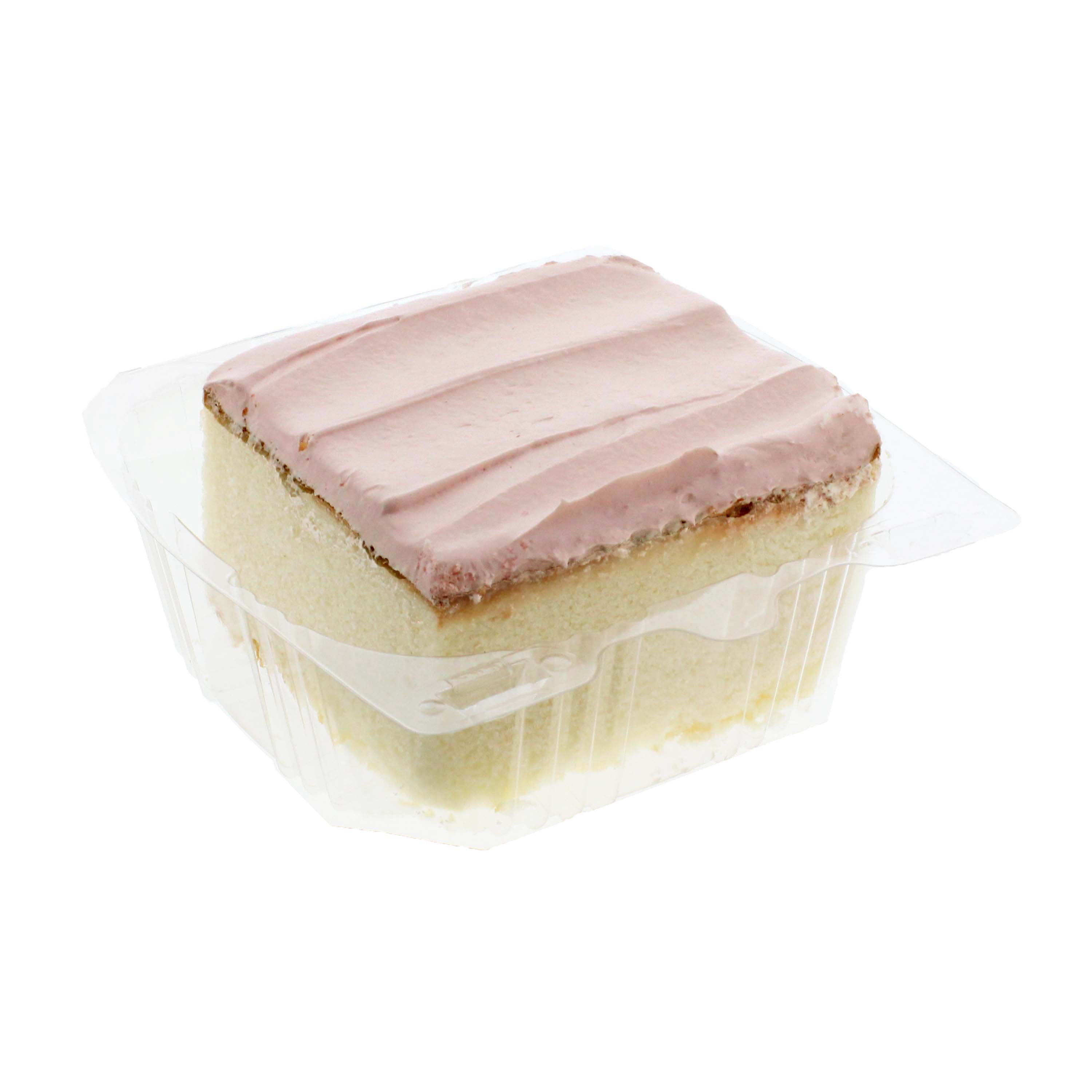 H-E-B Bakery Strawberry Bettercreme White Cake Slice - Shop Standard ...