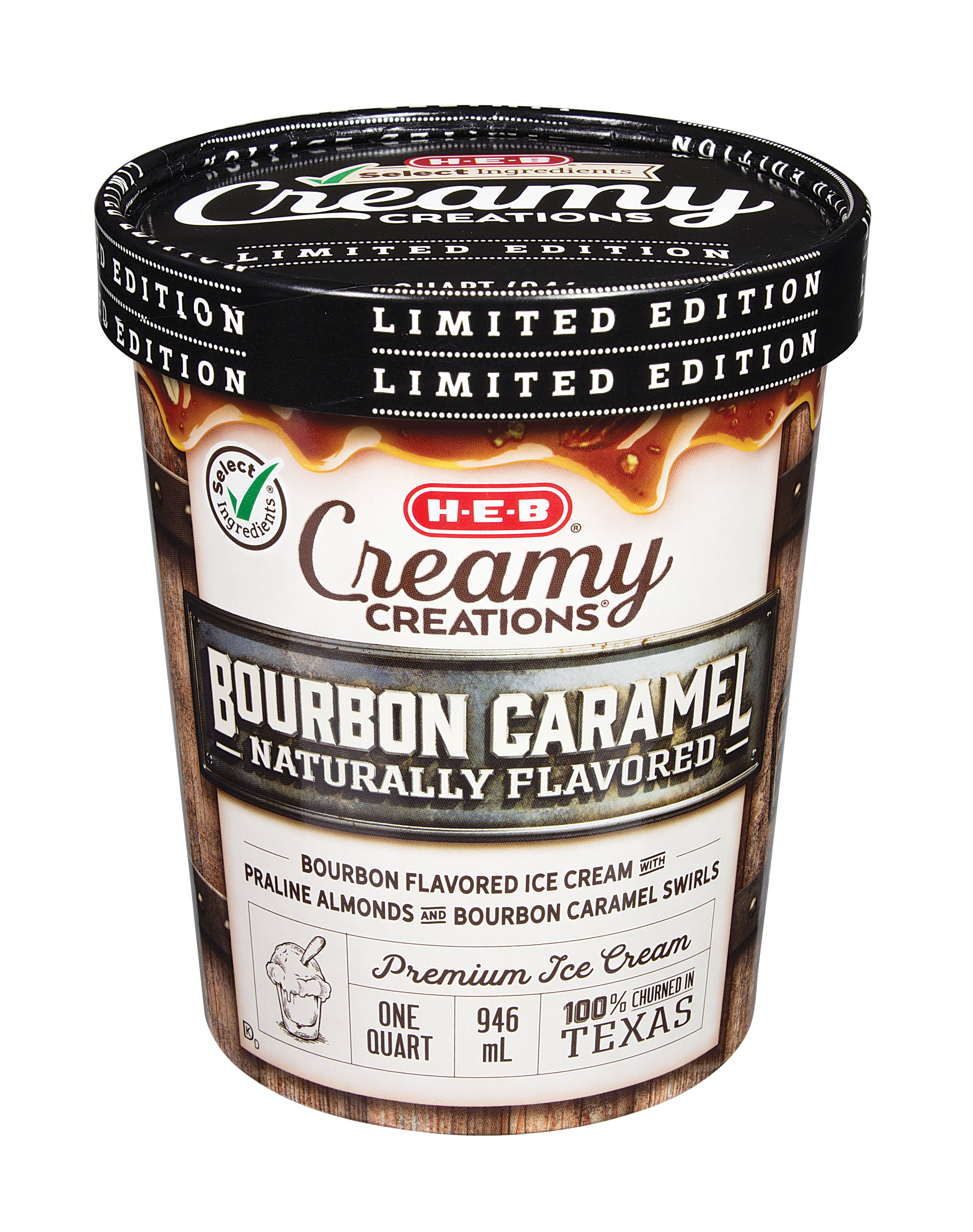 H-E-B Select Ingredients Creamy Creations Bourbon Caramel - Shop Ice ...