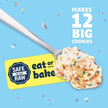 Pillsbury Ready to Eat or Bake Cookie Dough - Birthday Cake, 12 ct