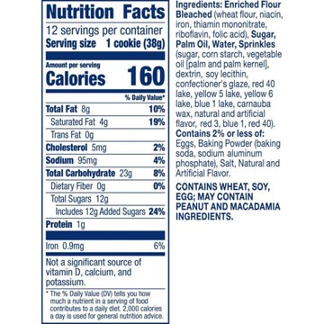 Pillsbury Ready to Eat or Bake Cookie Dough - Birthday Cake, 12 ct