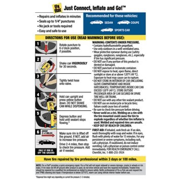 Fix-a-Flat Tire Repair Aerosol - Sedan/Coupe, 16 oz