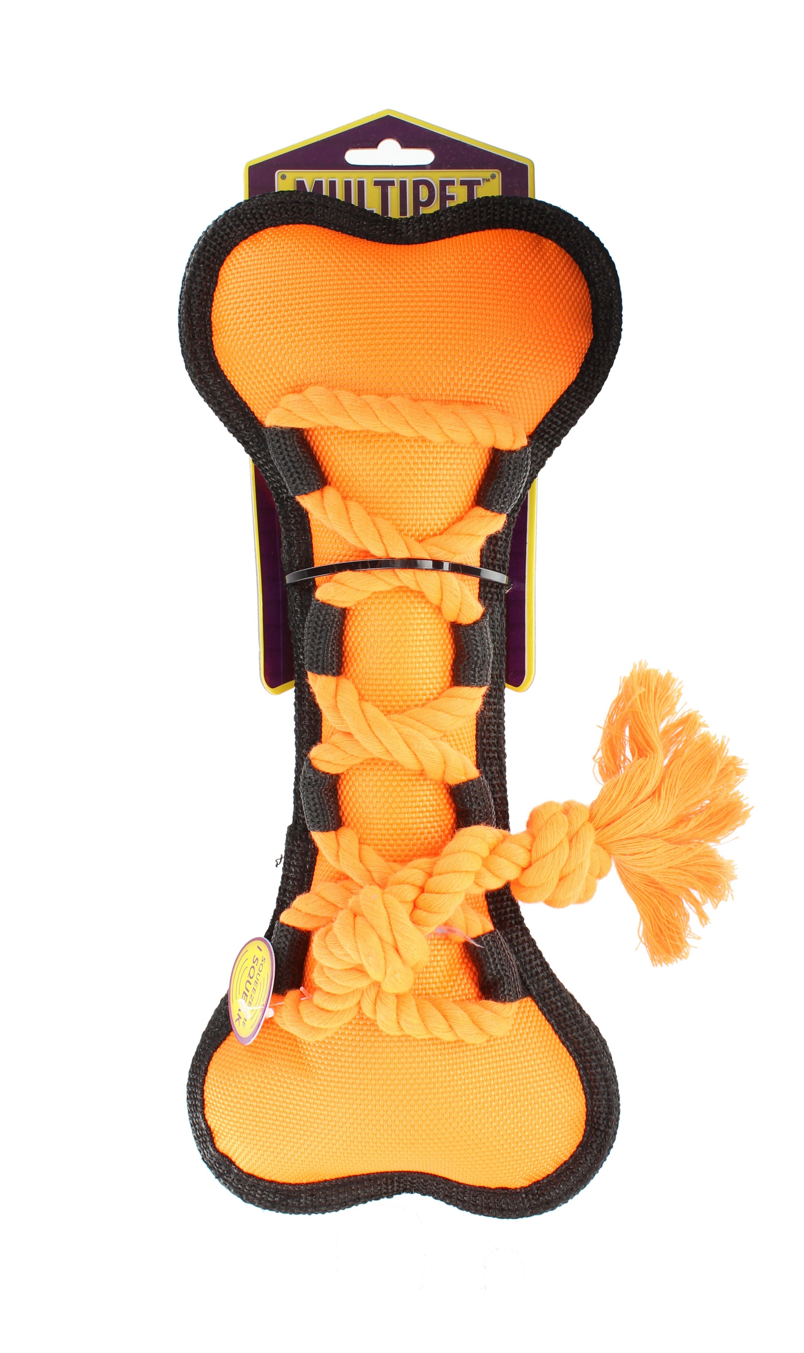 Multipet CrossRopes Dog Toy Orange Bone Shop Rope & Tug Toys at HEB