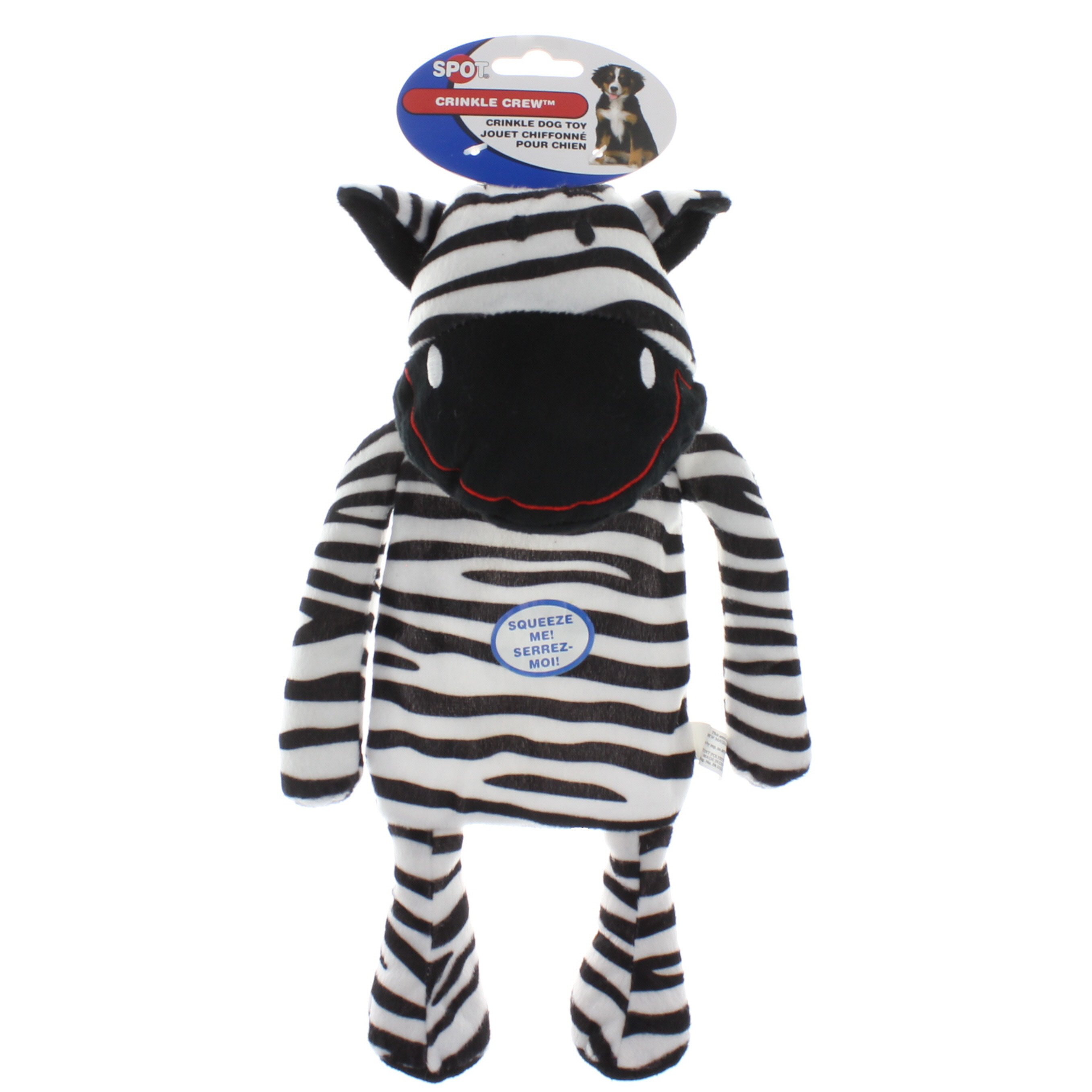 Spot 14" Crinkle Crew Dog Toy Zebra Shop Plush Toys at HEB