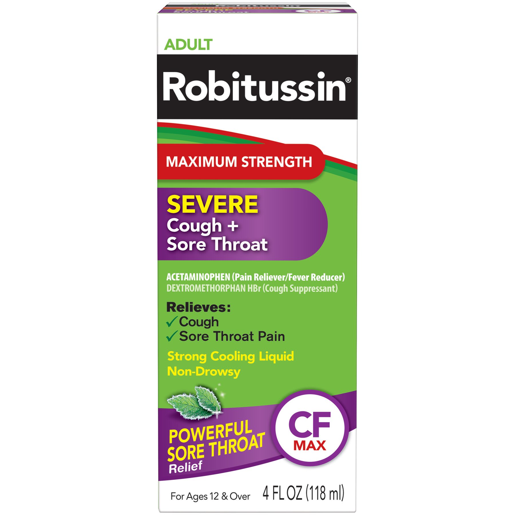 Robitussin Maximum Strength Severe Cough + Sore Throat Liquid - Shop ...