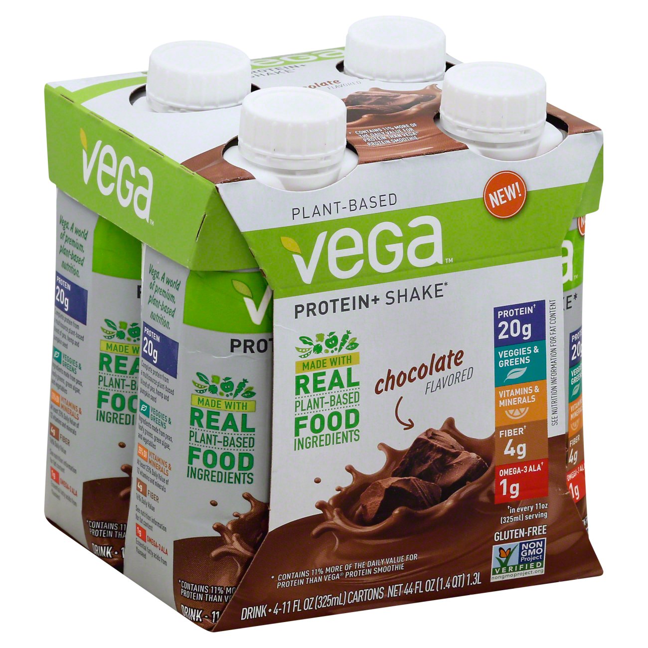 Vega Protein + Shake Chocolate 4 Pack Shop Diet & Fitness at HEB