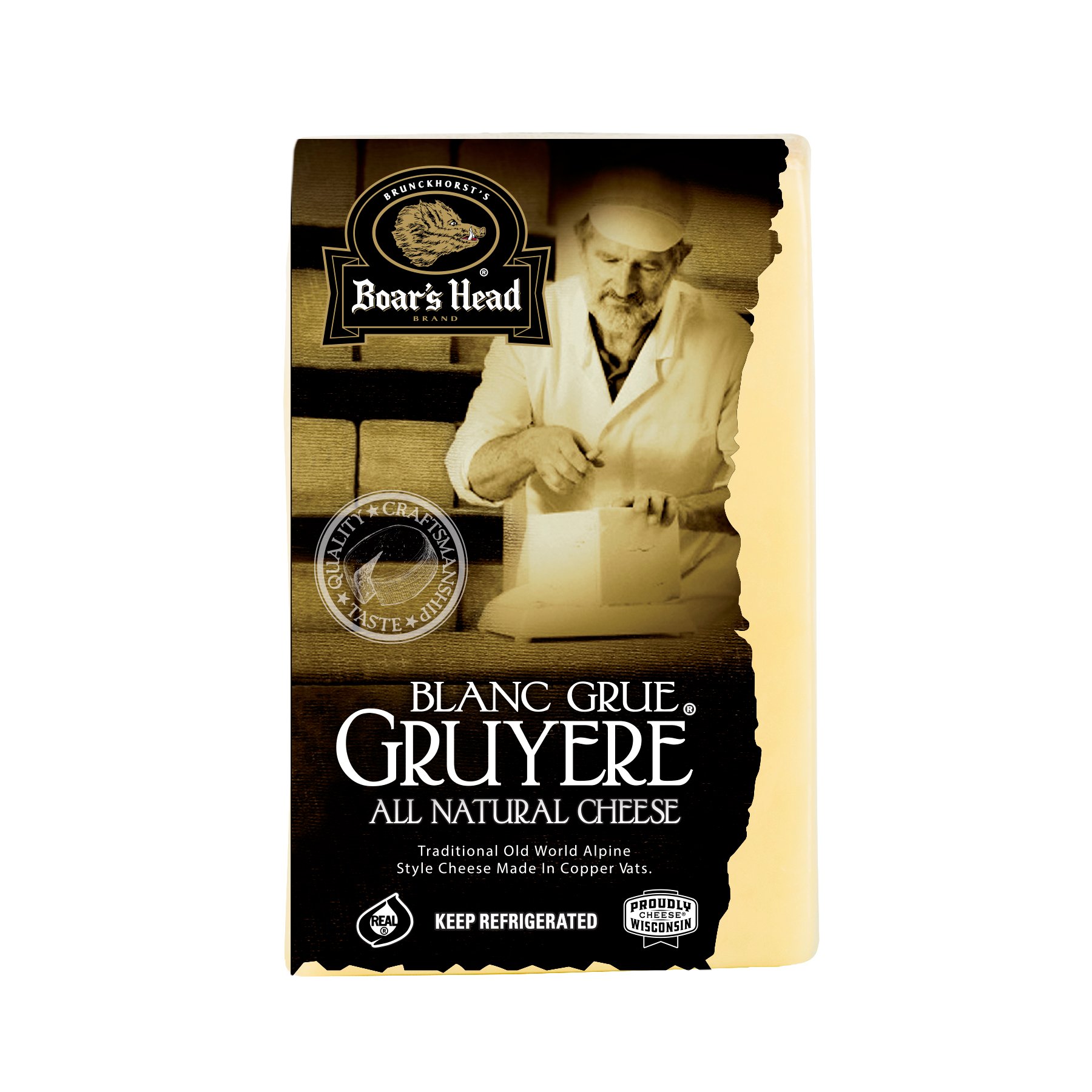 Boar's Head Blanc Grue Gruyere Cheese, Custom Sliced