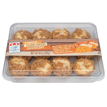 Cafe Valley Bakery Pumpkin Cream Cheese Coffee Cakes, 12 ct