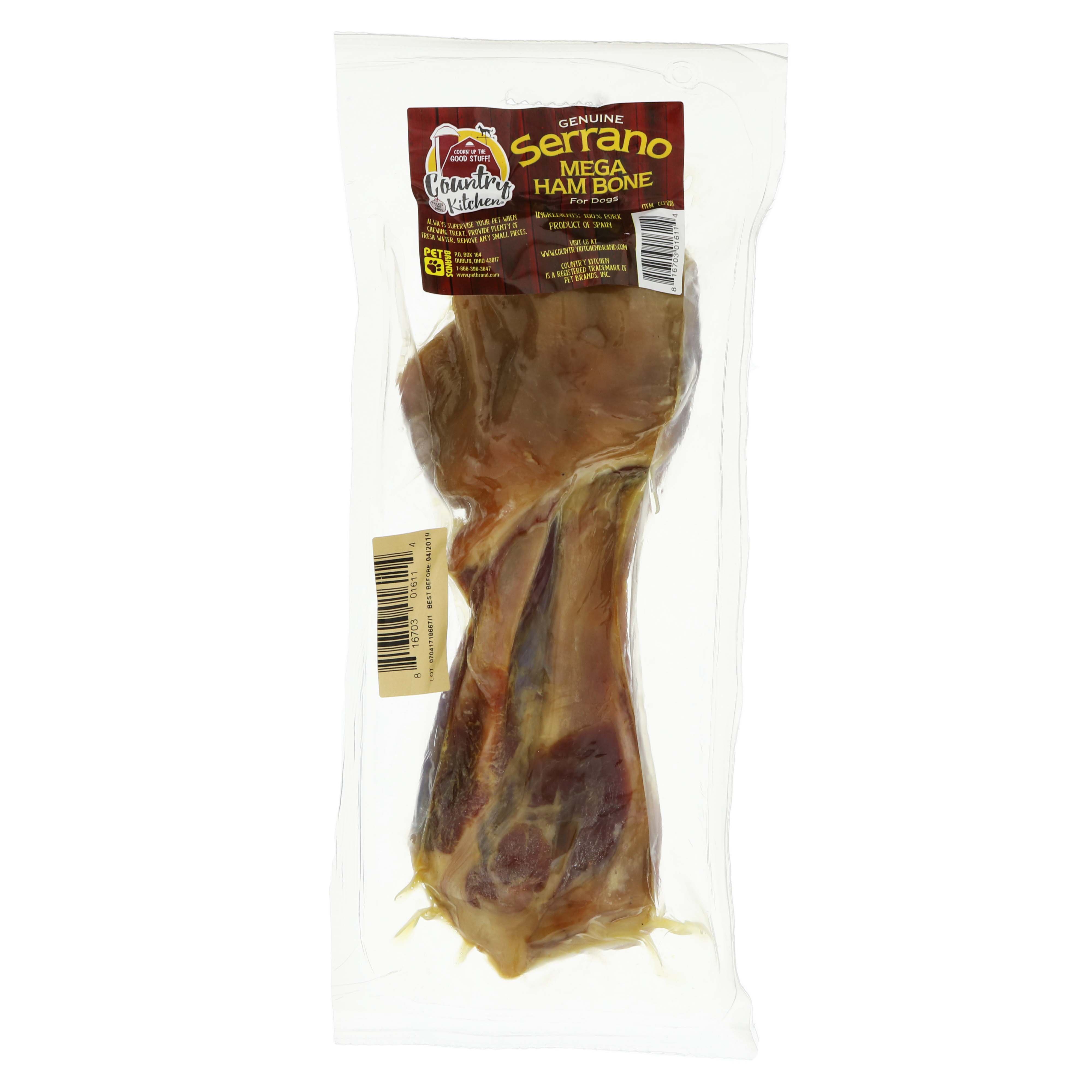 Country Kitchen Serrano Mega Ham Bone for Dogs