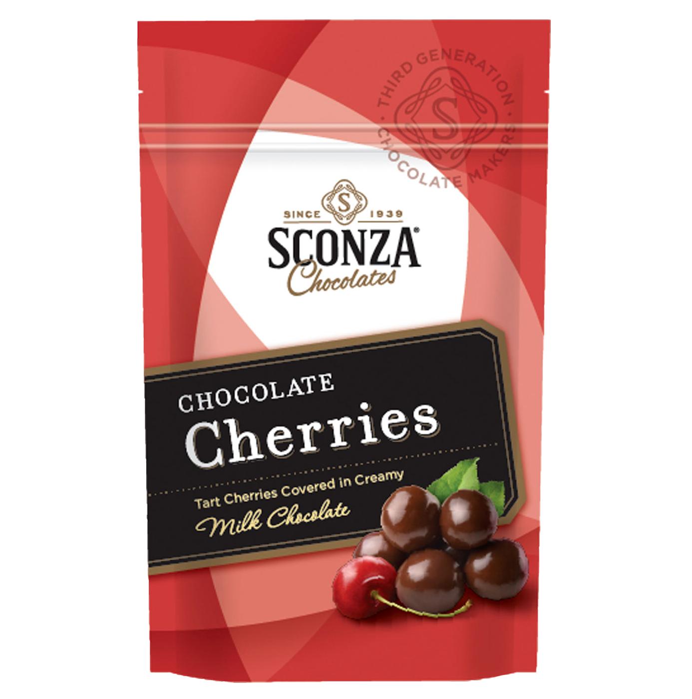 Sconza Chocolates Creamy Milk Chocolate Covered Cherries; image 1 of 3