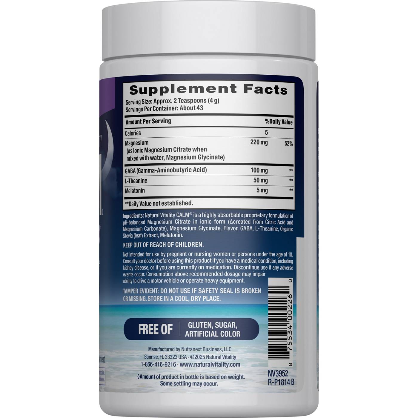 Natural Vitality Calm Sleep Magnesium Supplement Drink Mix - Mixed Berry; image 2 of 4