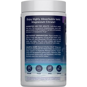 Natural Vitality Calm Sleep Magnesium Supplement Drink Mix - Mixed Berry, 6 oz