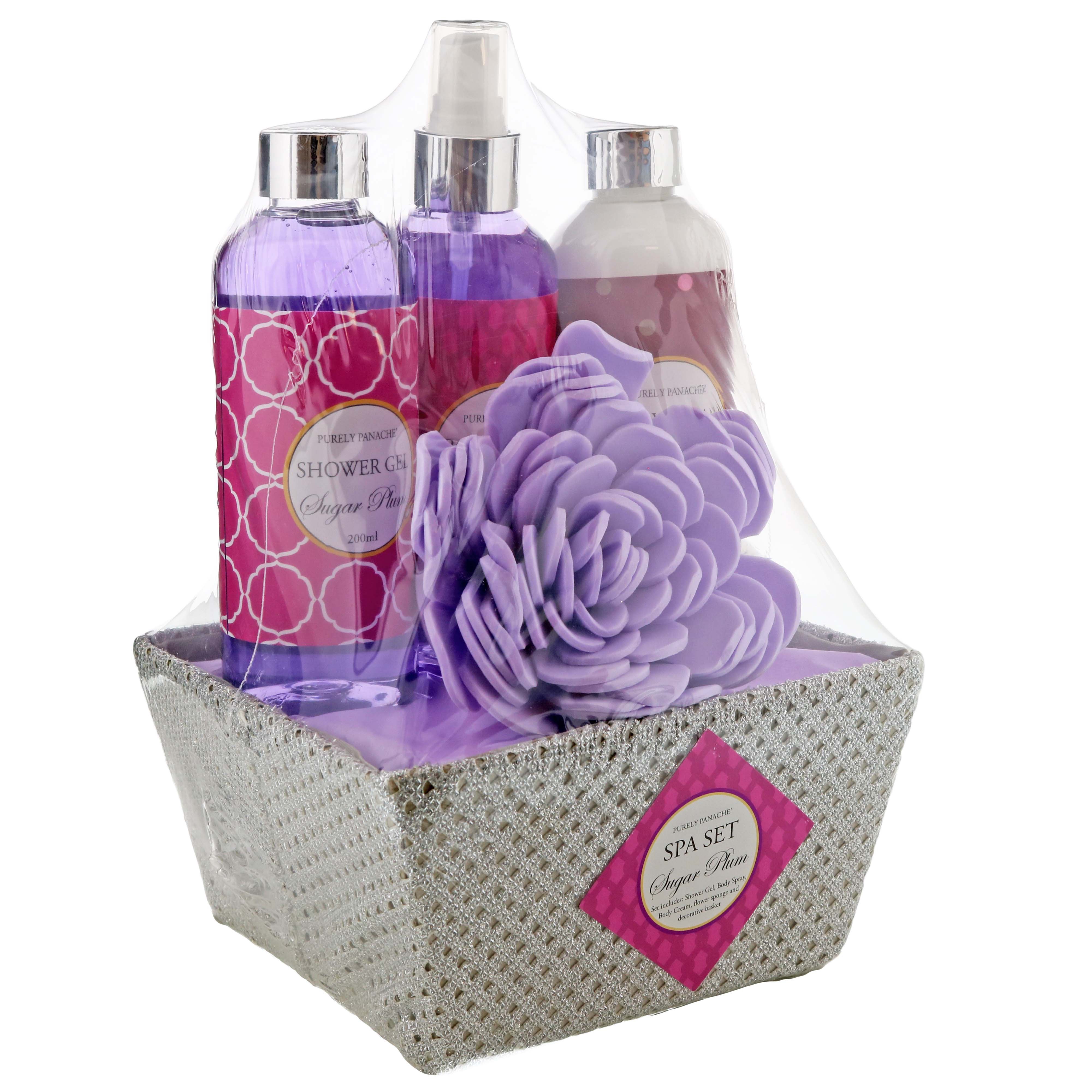 Purely Panache Sugarplum Basket Gift Set Shop Bath & skin care sets