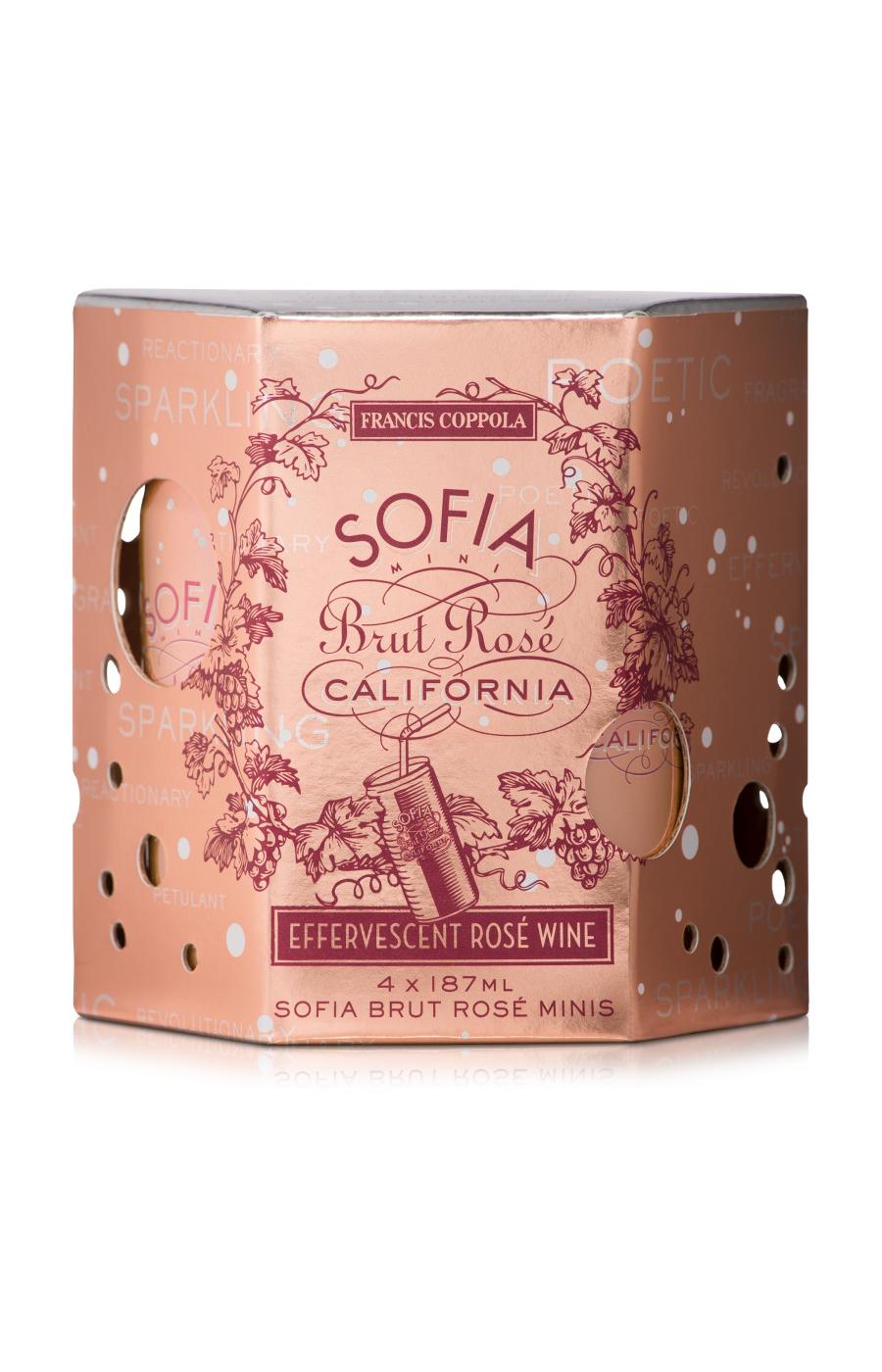 Francis Coppola Sofia Mini Brut Rose 187 mL Cans; image 1 of 2