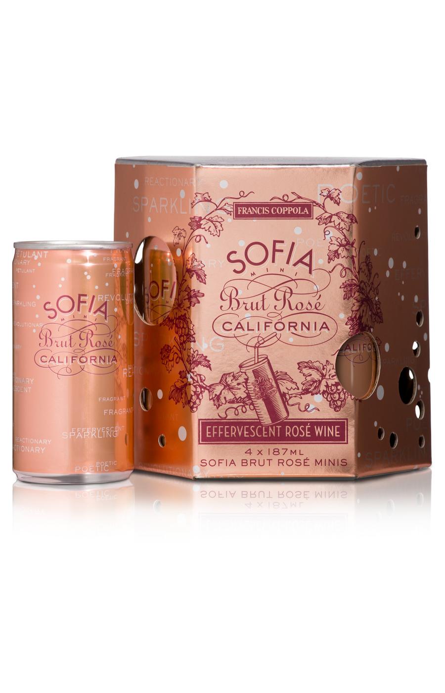 Francis Coppola Sofia Mini Brut Rose 187 mL Cans; image 2 of 2