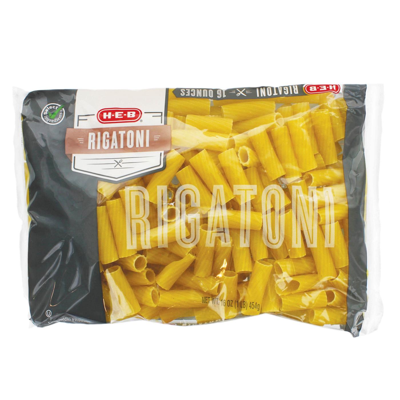 H-E-B Rigatoni Pasta Noodles; image 1 of 2
