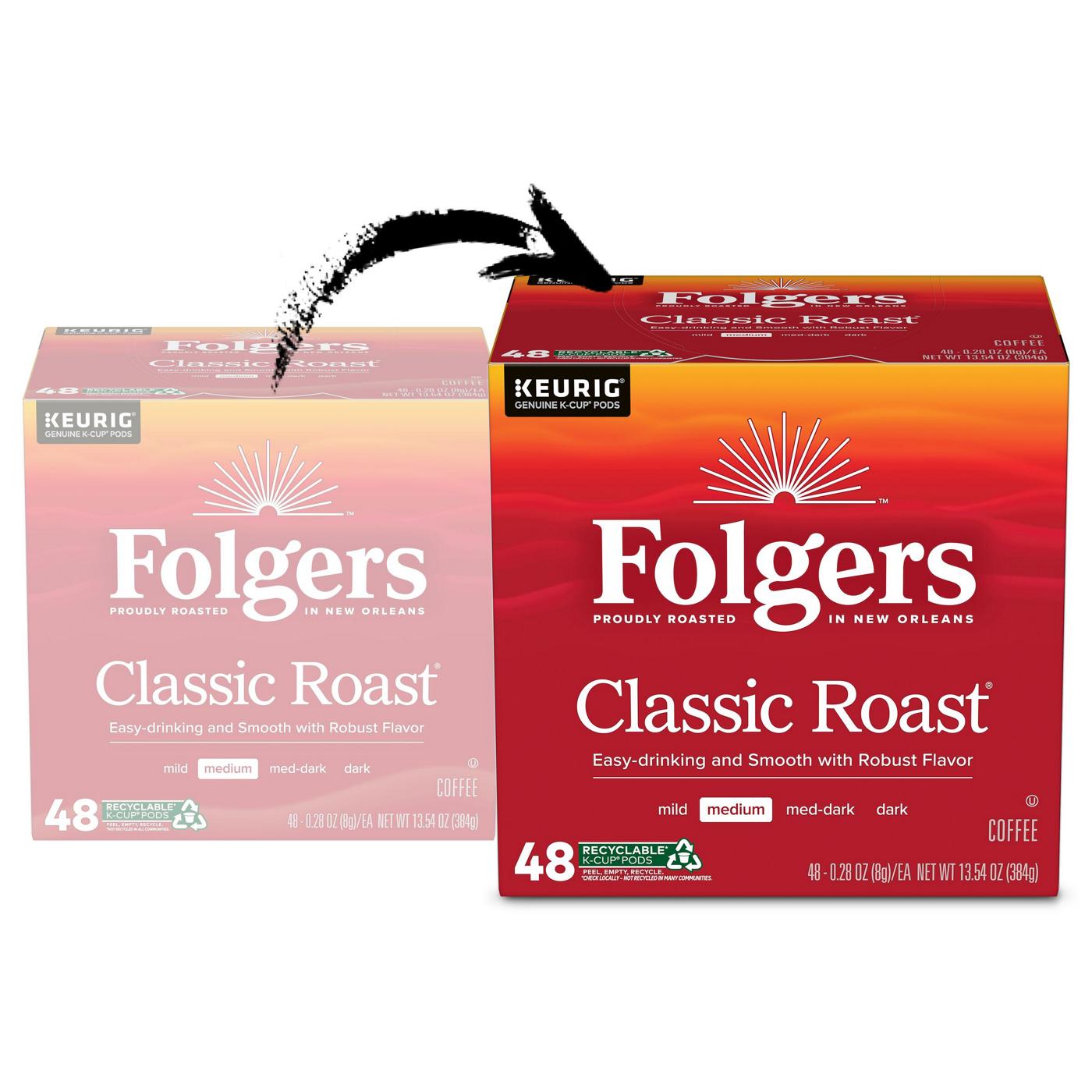 Folgers Classic Roast Medium Roast Single Serve Coffee K Cups; image 7 of 7