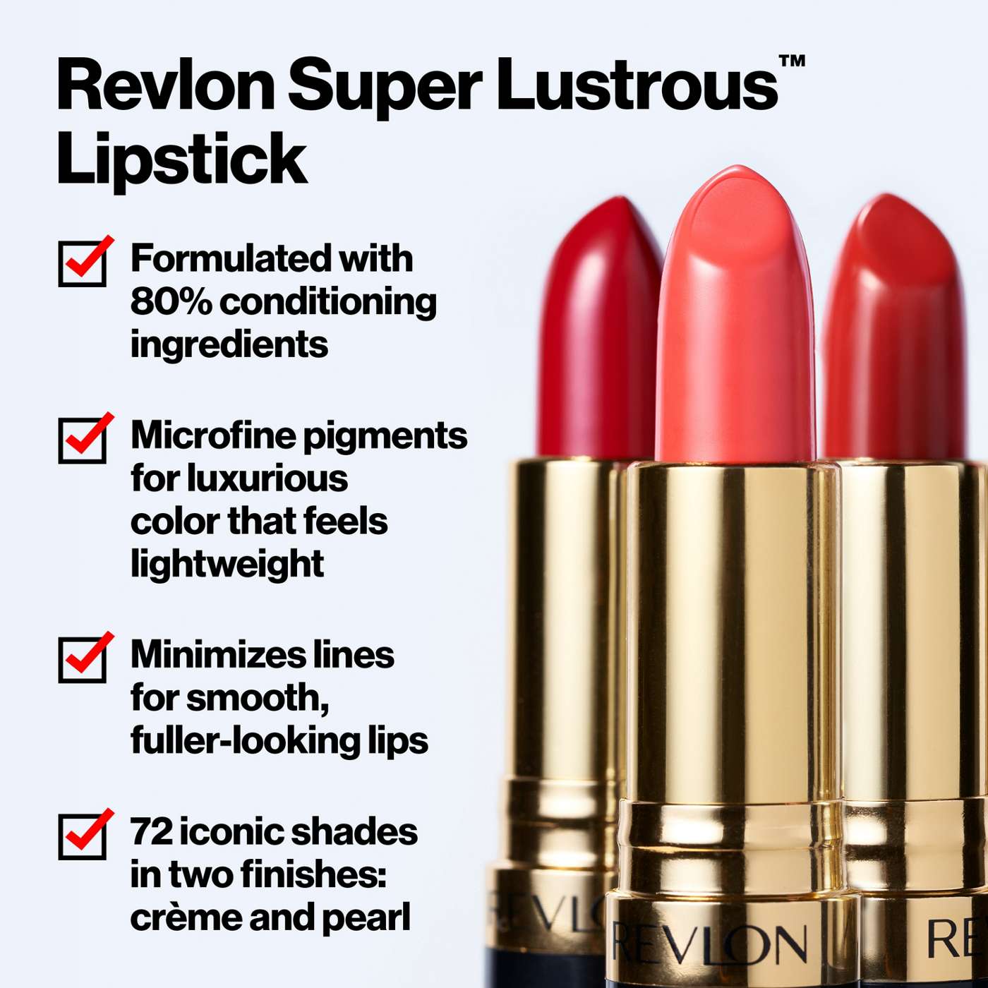Revlon Super Lustrous Lipstick,  Bombshell Red; image 3 of 6