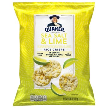 Quaker Sea Salt & Lime Rice Crisps, 6.06 oz