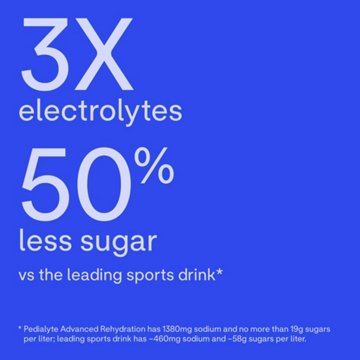 Pedialyte Advanced Rehydration Electrolyte Drink, Dye-Free, Berry Frost, 1 Liter, 33.8 oz