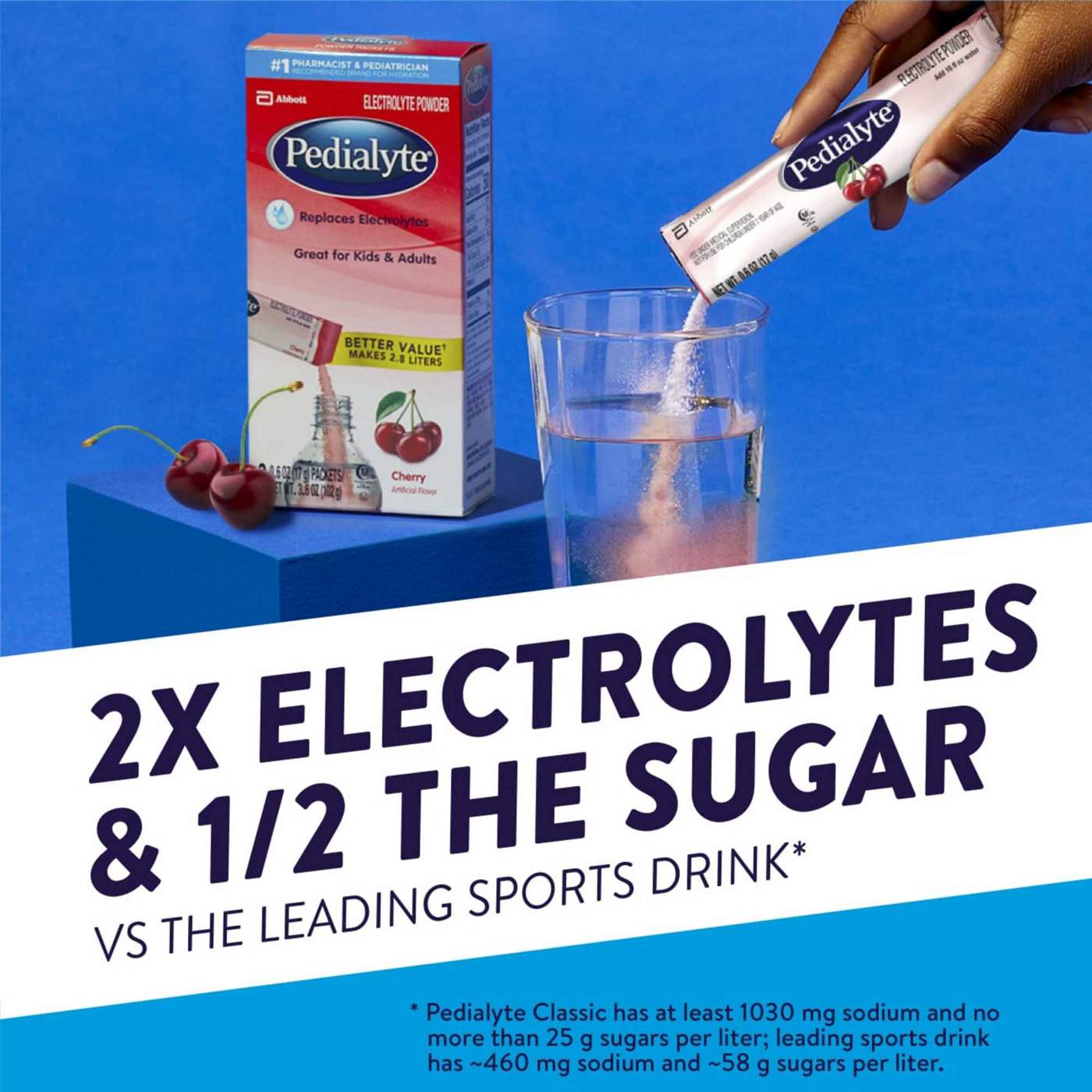 Pedialyte Electrolyte Powder Packets - Cherry; image 4 of 7