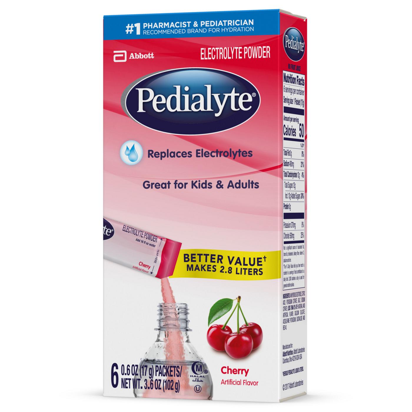 Pedialyte Electrolyte Powder Packets - Cherry; image 7 of 7