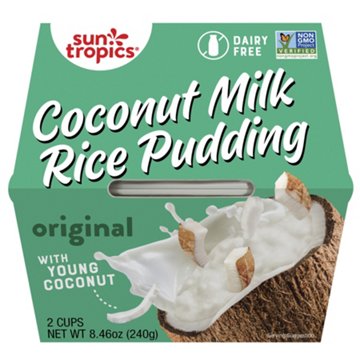 Sun Tropics Dairy Free Coconut Milk Rice Pudding Cups - Original, 2 ct