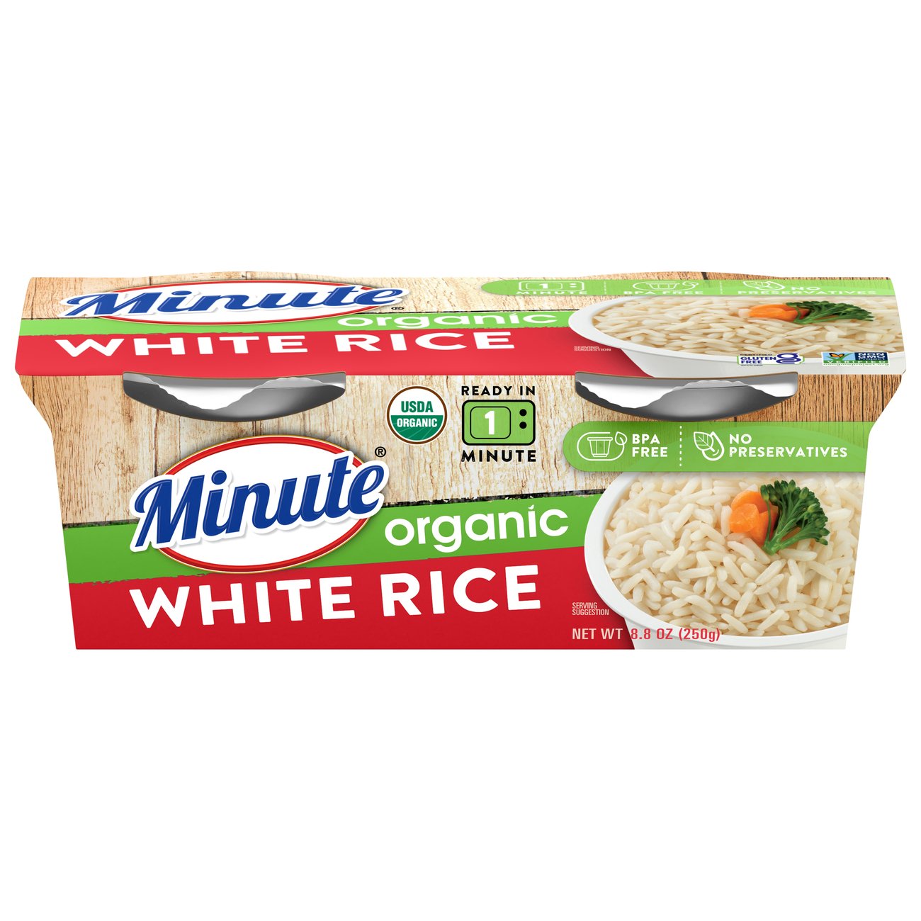 Minute® Ready to Serve White Rice 2-4.4 oz. Cups