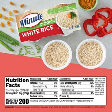 Minute Ready to Serve Organic White Rice, 2 ct