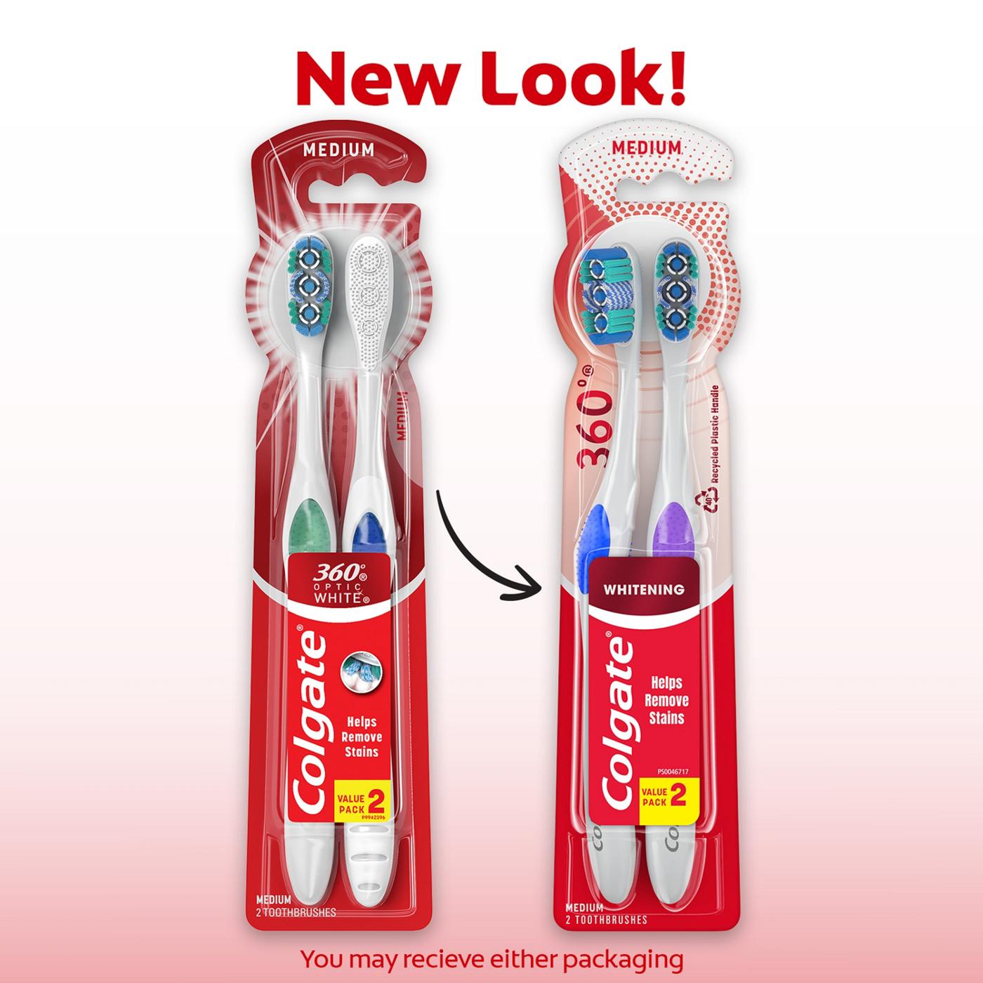 Colgate 360º Optic White Toothbrushes Value Pack; image 7 of 9