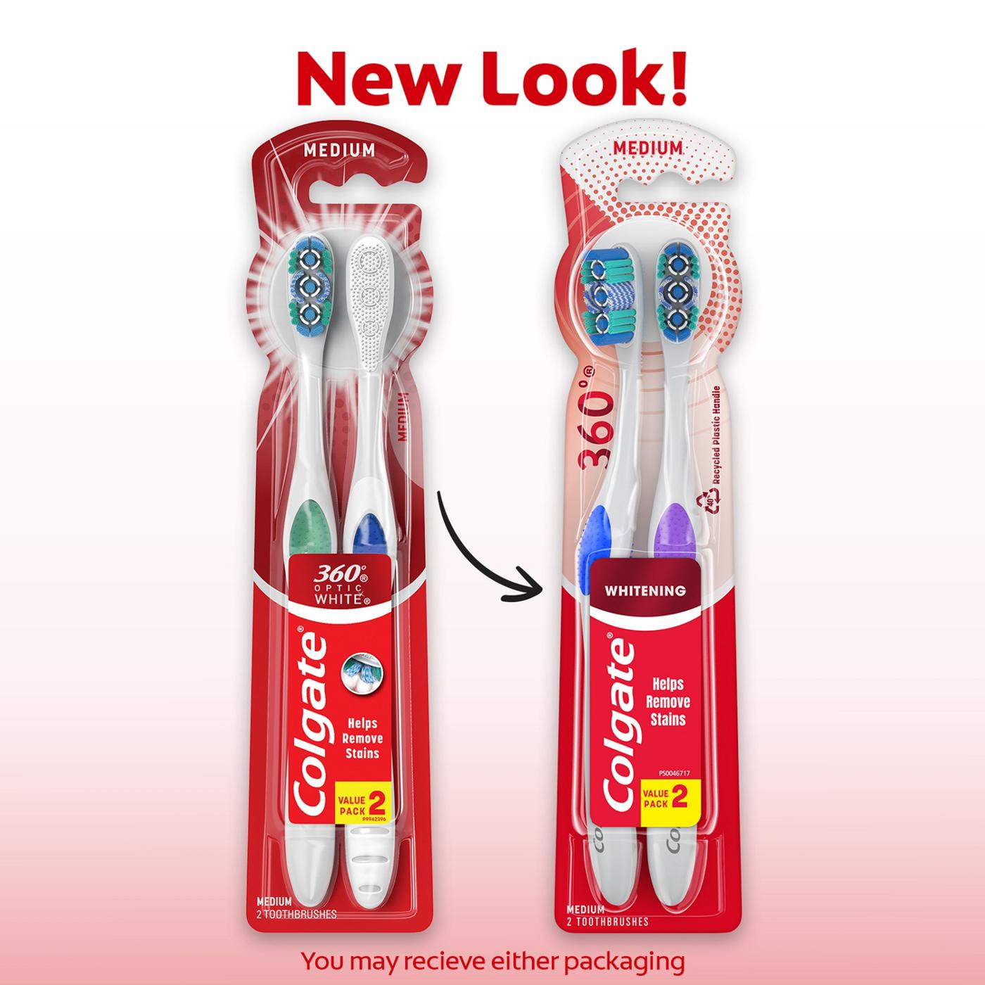 Colgate 360º Optic White Toothbrushes Value Pack; image 8 of 9