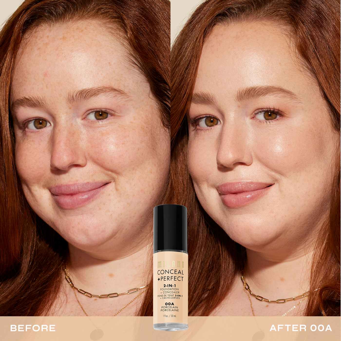 Milani Conceal + Perfect 2-in-1 Foundation + Concealer - Porcelain; image 3 of 8