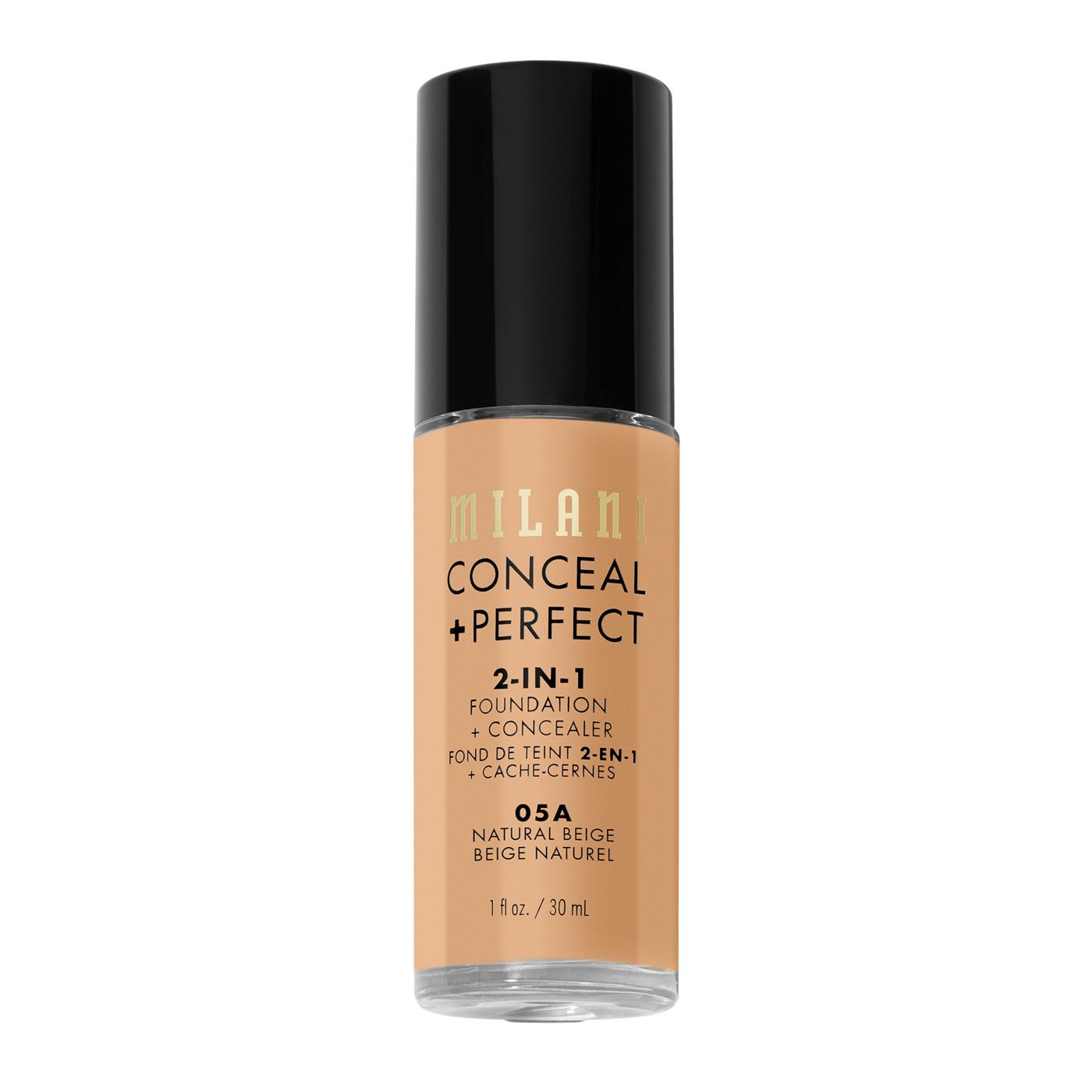 Milani Conceal + Perfect 2-in-1 Foundation + Concealer - Natural Beige; image 1 of 9