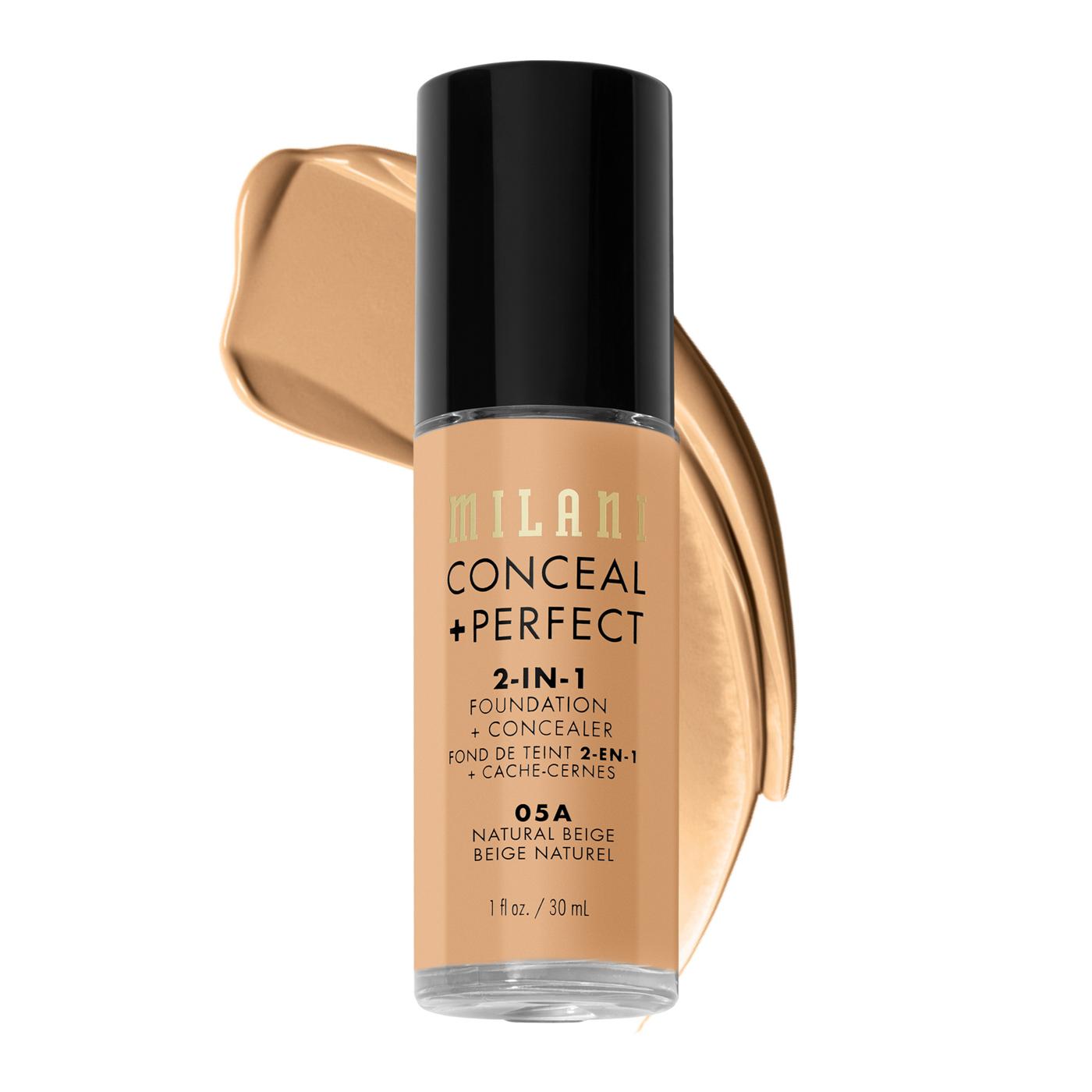 Milani Conceal + Perfect 2-in-1 Foundation + Concealer - Natural Beige; image 3 of 9